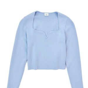 Blue Abercrombie & Fitch Sweetheart Sweater Long Sleeve
